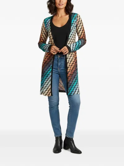 Pre-owned Missoni Zigzag Knit Cardigan In Black
