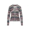 Missoni Womens Multicolor Tones Chevron V-neck Knit Cardigan In Multi