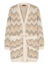 Missoni Zigzag-knit Cotton Cardigan In 中性色