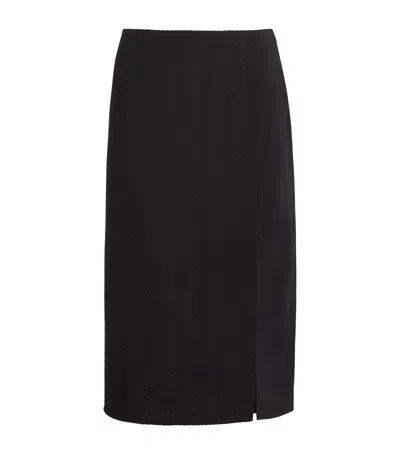 Missoni Zigzag-knit Midi Skirt In Black