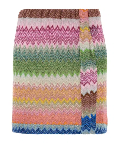 Missoni Zigzag Knit Mini Skirt In Black