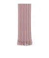 Missoni Zig-zag Pattern Fringed Scarf In White
