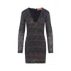 Missoni Fitted Mini Dress With Multicolored Zigzag In Multi
