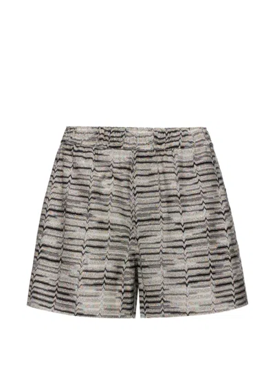 Missoni Zig-zag Knit Shorts In Multi