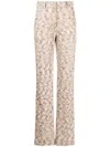 Missoni Zigzag-knit Straight-leg Trousers In Neutrals