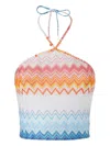 Missoni Zig Zag Halter-neck Top In White