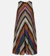 Missoni Zigzag Knitted Lamé Minidress