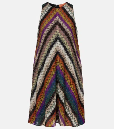 Missoni Zigzag Knitted Lamé Minidress