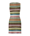Missoni Mare Open-back Striped Metallic Crochet-knit Mini Dress In Multi