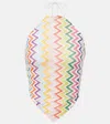 Missoni Zigzag Knitted Open-back Halterneck Top