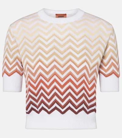 Missoni Zigzag Knitted Top In Multicolor