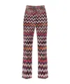 Missoni Zigzag Knitted Trousers In Multicolor