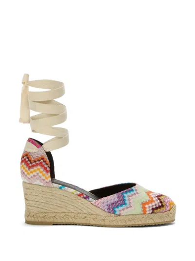Missoni Eva 60 Striped Woven Espadrilles Sandals In Multi
