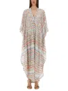 Missoni Long Kaftan With 3d Zig Zag Lamé And Batwing Sleeves
