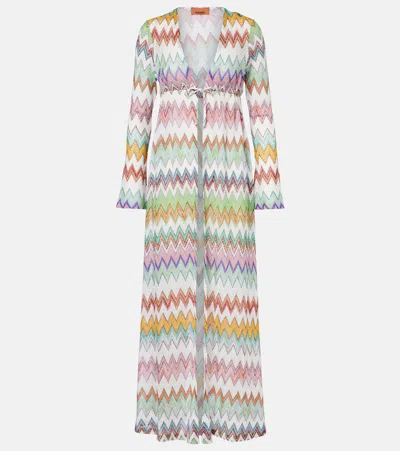 MISSONI ZIGZAG LAMÉ BEACH COVER-UP