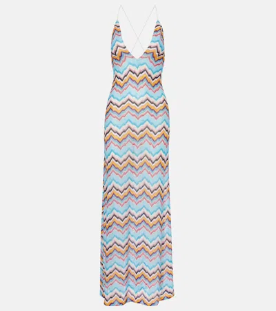 MISSONI ZIGZAG LAMÉ BEACH DRESS