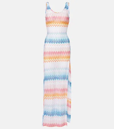 MISSONI ZIGZAG LAMÉ BEACH DRESS