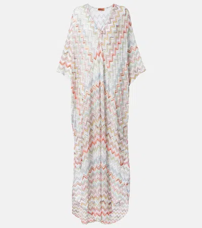 MISSONI ZIGZAG LAME BEACH DRESS