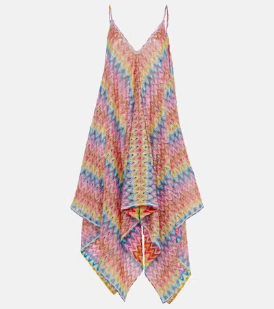 Missoni Zigzag Lamé Beach Dress In Multicoloured