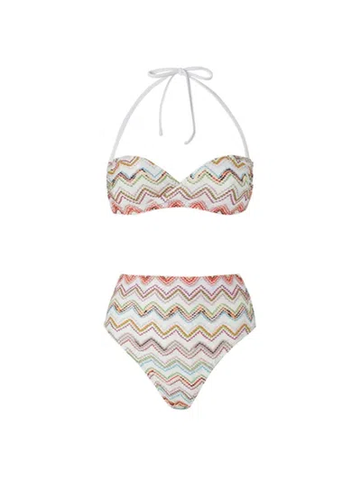 Missoni Zigzag Lamé Bikini With Structured Top