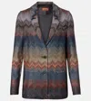 Missoni Chevron-pattern Blazer In Blue