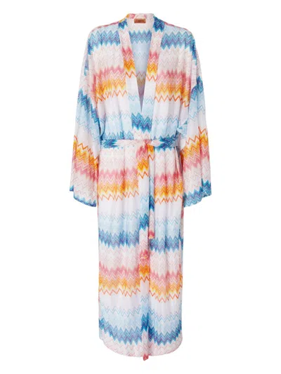 Missoni Zigzag Lamé Cover-up In Blue