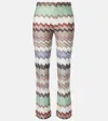 Missoni Snake-pattern Metallic-knit Trousers In Multi