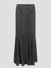 Missoni Metallic Knit A-line Skirt