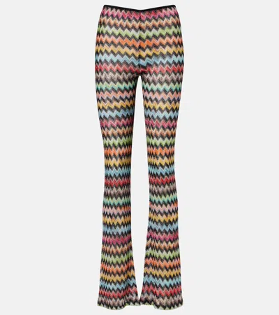 MISSONI ZIGZAG LAMÉ FLARED PANTS