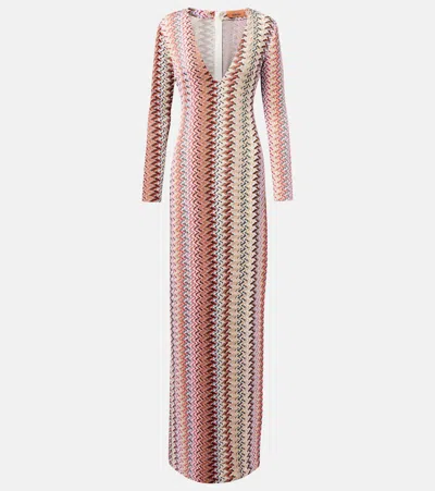 Missoni Maxikleid Aus Häkelstrick