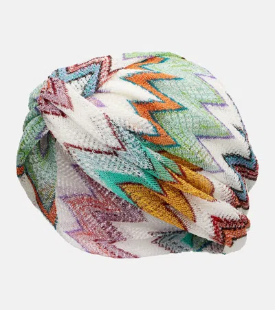 Missoni Zigzag Lamé Headband In Multi