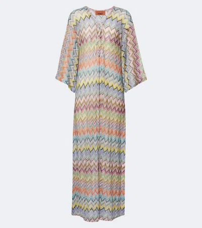 Missoni Zigzag Lamé Kaftan In Multi