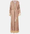 Missoni Zigzag Sequined Fringed Lamé Kaftan In Multicoloured