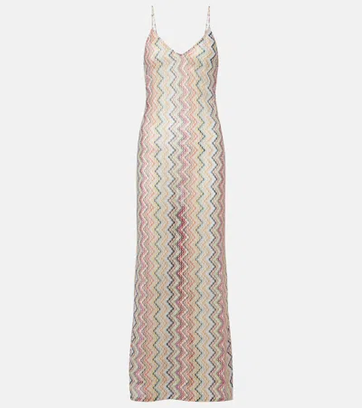 Missoni Zigzag Lamé Maxi Dress In Multi