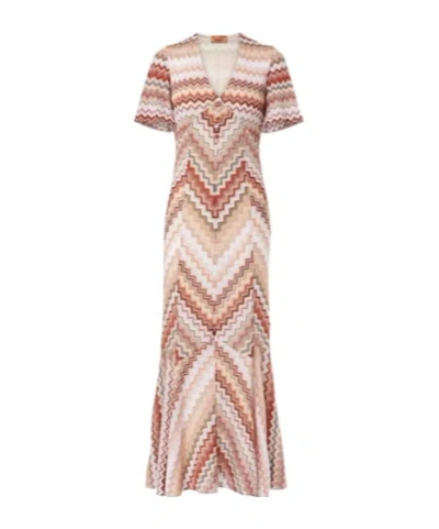 Missoni Zigzag Lamé Maxi Dress In Multi
