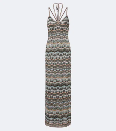 Missoni Zigzag Lamé Maxi Dress In Multi
