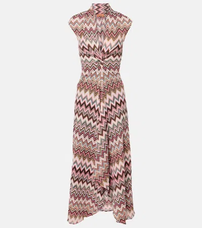 MISSONI ZIGZAG LAMÉ MIDI DRESS