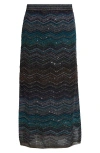 Missoni Viscose Skirt With Laminated Chevron Pattern In Multi