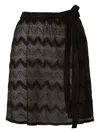 Missoni Zigzag Lamé Mini Skirt In Black