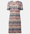 Missoni Zigzag-embroidered Wool-blend Dress