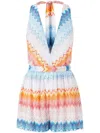 Missoni Zigzag Halterneck Romper In White