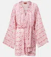 Missoni Zigzag Lamé Robe In Pink