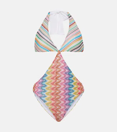 Missoni Zigzag Lamé Swimsuit In Multicolor