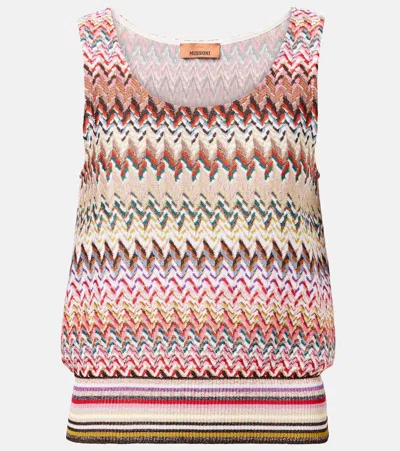 Missoni Zigzag Lamé Top In Multi