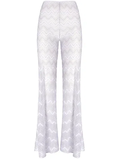 Missoni Serrated Bell Bottoms In Multicolor