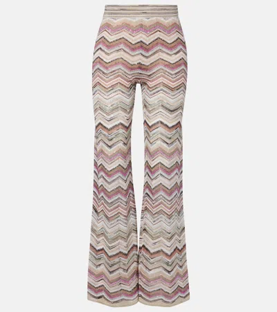 Missoni Zigzag Lamé Wide-leg Pants In Multi