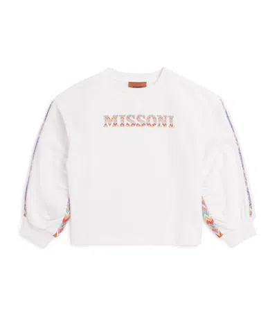 Missoni Kids' Zigzag Logo Sweatshirt In Neutral