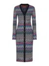 Missoni Crochet-knit Wool Cardigan In Multicolour