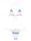 Missoni Zigzag Fine-knit Triangle Bikini In White