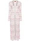 Missoni Zigzag Maxi Cardi Jacket In Sm9ao